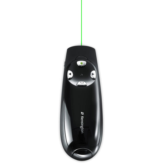 Kensington Wireless Presenter Pro with Green Laser - Reliable 150 ft RF Remote with Ergonomic Rubberized Grip