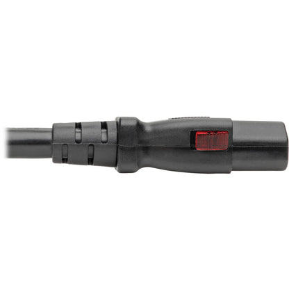 Eaton Tripp Lite Series Power Cord NEMA 5-15P to C13, Heavy-Duty 14 AWG, 2 ft. Black