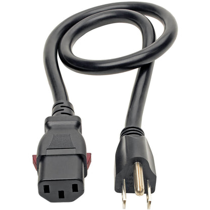 Eaton Tripp Lite Series Power Cord NEMA 5-15P to C13, Heavy-Duty 14 AWG, 2 ft. Black