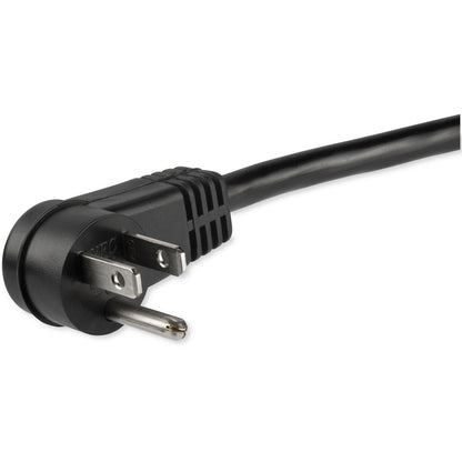 StarTech.com 1ft Power Extension Cord with Right-Angle NEMA 5-15P to NEMA 5-15R, 125V, 13A, Black