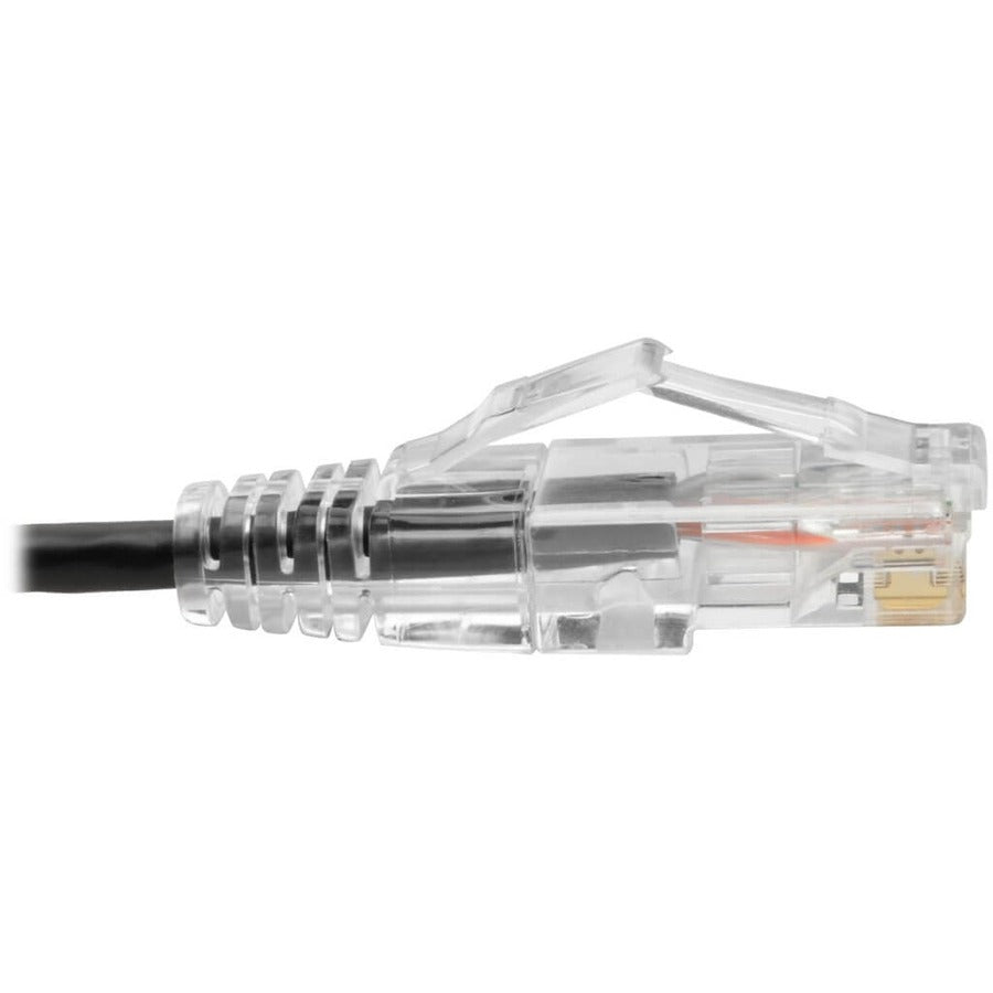 Eaton Tripp Lite Series Cat6 Gigabit Snagless Slim UTP Ethernet Cable (RJ45 M/M), 1 ft., Black