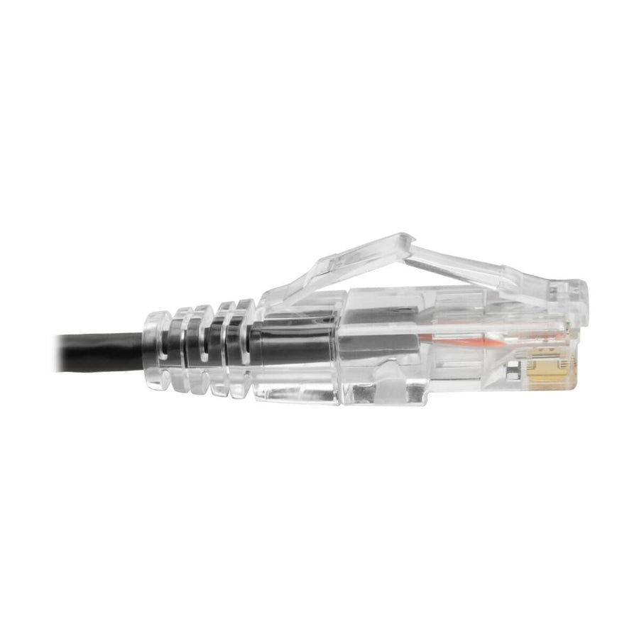 Eaton Tripp Lite Series Cat6 Gigabit Snagless Slim UTP Ethernet Cable (RJ45 M/M), 1 ft., Black