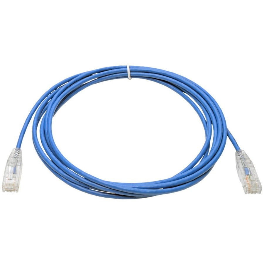 Eaton Tripp Lite Series Cat6 Gigabit Snagless Slim UTP Ethernet Cable (RJ45 M/M), Blue, 10 ft.