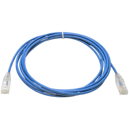 Eaton Tripp Lite Series Cat6 Gigabit Snagless Slim UTP Ethernet Cable (RJ45 M/M), Blue, 10 ft.