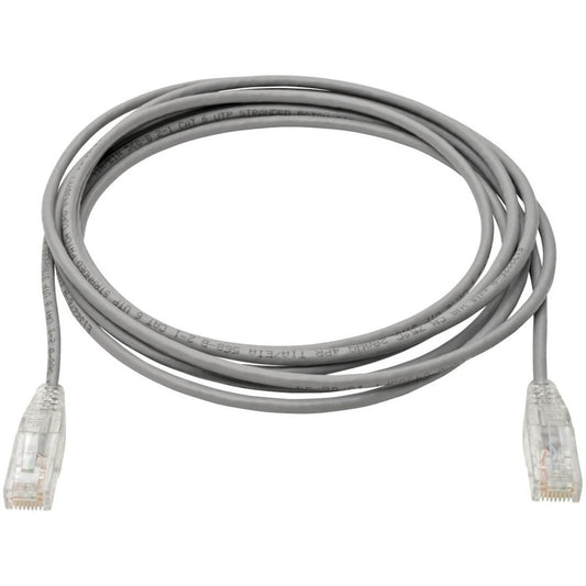 Eaton Tripp Lite Series Cat6 Gigabit Snagless Slim UTP Ethernet Cable (RJ45 M/M), 10 ft, Gray