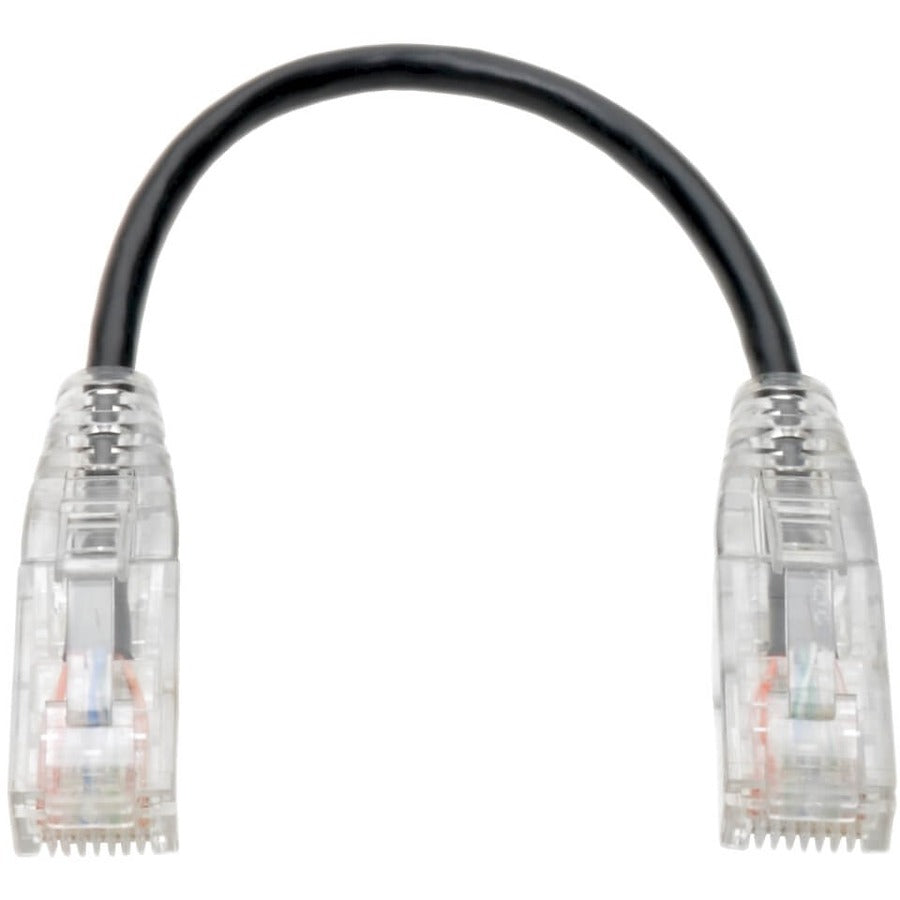 Eaton Tripp Lite Series Cat6 Gigabit Snagless Slim UTP Ethernet Cable (RJ45 M/M), 6-Inch, Black