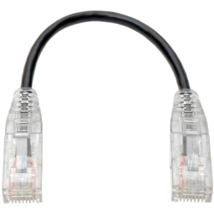 Eaton Tripp Lite Series Cat6 Gigabit Snagless Slim UTP Ethernet Cable (RJ45 M/M), 6-Inch, Black