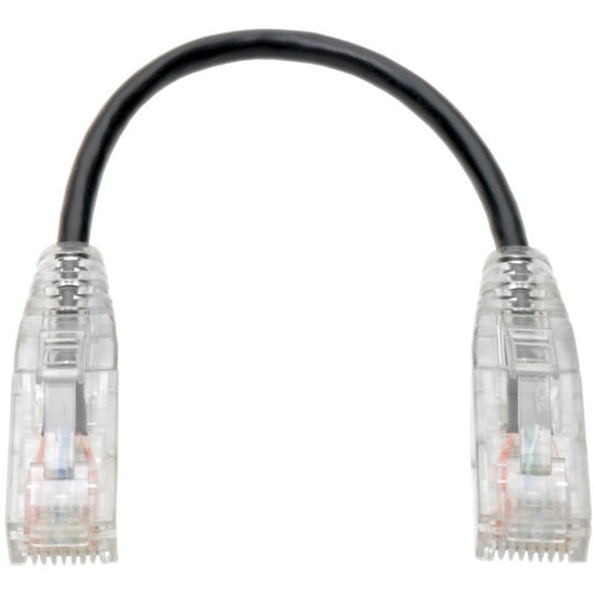 Eaton Tripp Lite Series Cat6 Gigabit Snagless Slim UTP Ethernet Cable (RJ45 M/M), 6-Inch, Black
