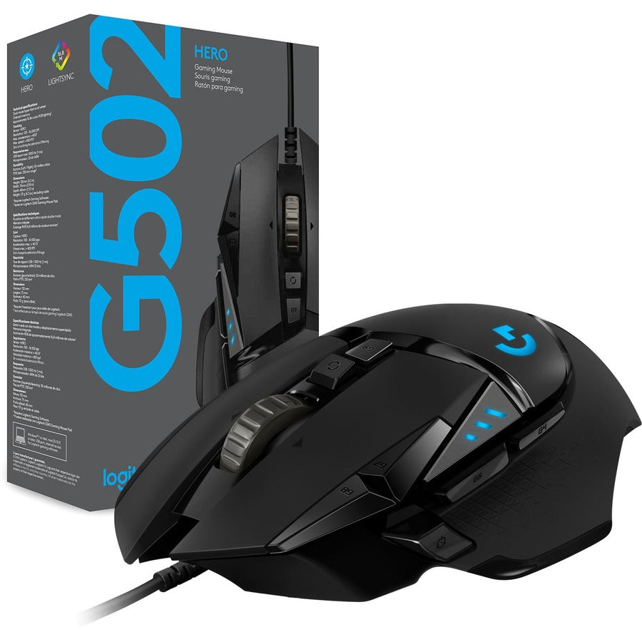 Logitech G502 HERO High Performance Gaming Mouse with Customizable RGB and Weights