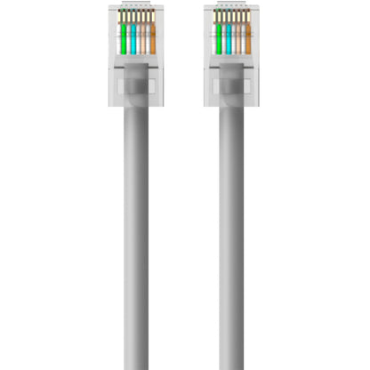 Belkin CAT5e Patch Cable - 7 ft Gray RJ45 Ethernet Network Cable for LAN Connectivity
