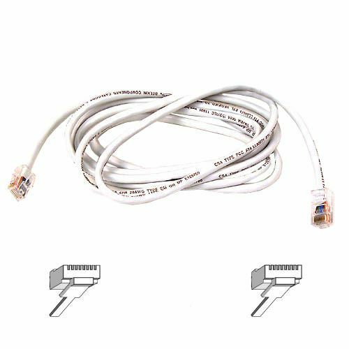 Belkin A3L980-10-WHT-S Cat6 Snagless Ethernet Patch Cable, 10 ft, White