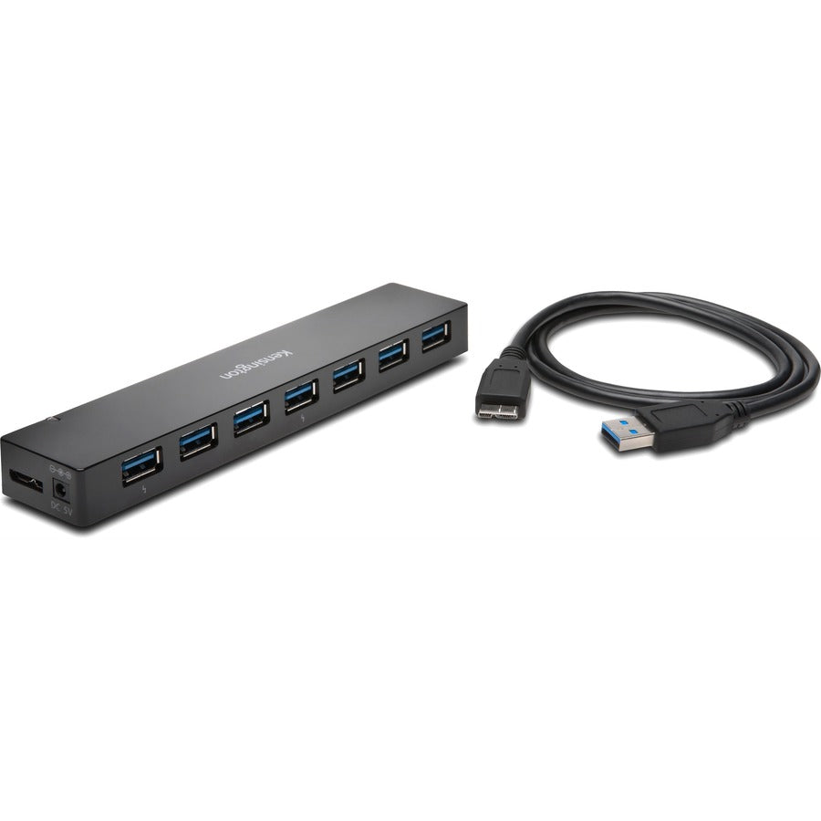 Kensington USB 3.0 7-Port Hub with Charging - External USB Expansion and Fast Charging Solution