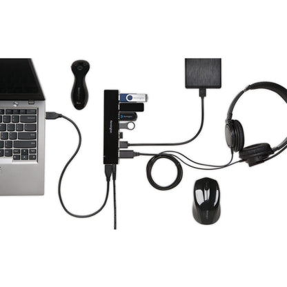Kensington USB 3.0 7-Port Hub with Charging - External USB Expansion and Fast Charging Solution
