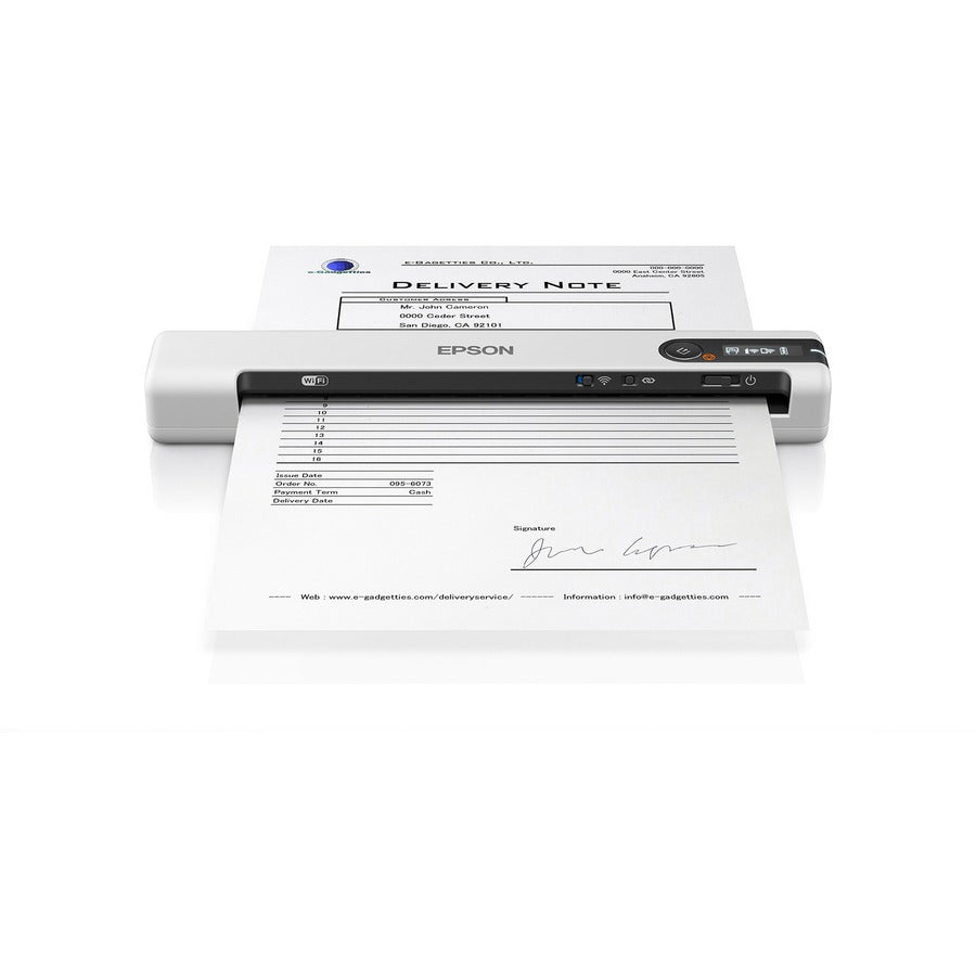 Epson DS-80W Wireless Portable Document Scanner - 600 dpi Optical, Compact & Fast