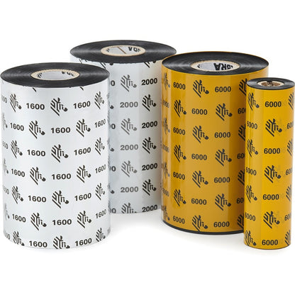 Zebra Technologies 01600BK11045 Wax Ribbon for Thermal Transfer Printing
