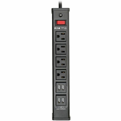 Eaton Tripp Lite Series TLM446USBB 4-Outlet Surge Protector with USB Charging and 6 ft Cord