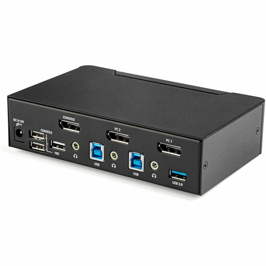 StarTech.com 2-Port DisplayPort KVM Switch - 4K 60Hz with USB 3.0 Hub and Audio Support