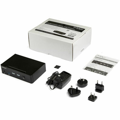 StarTech.com 2-Port DisplayPort KVM Switch - 4K 60Hz with USB 3.0 Hub and Audio Support