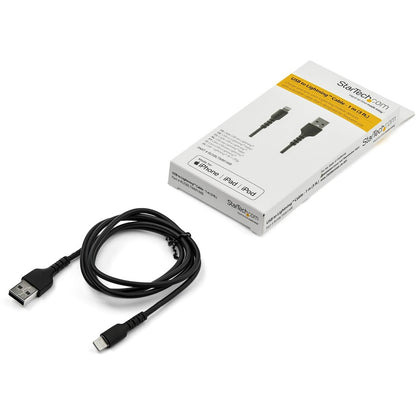 StarTech.com 3 ft. USB-A to Lightning Cable - MFi Certified Rugged Charging & Sync Cord for Apple Devices