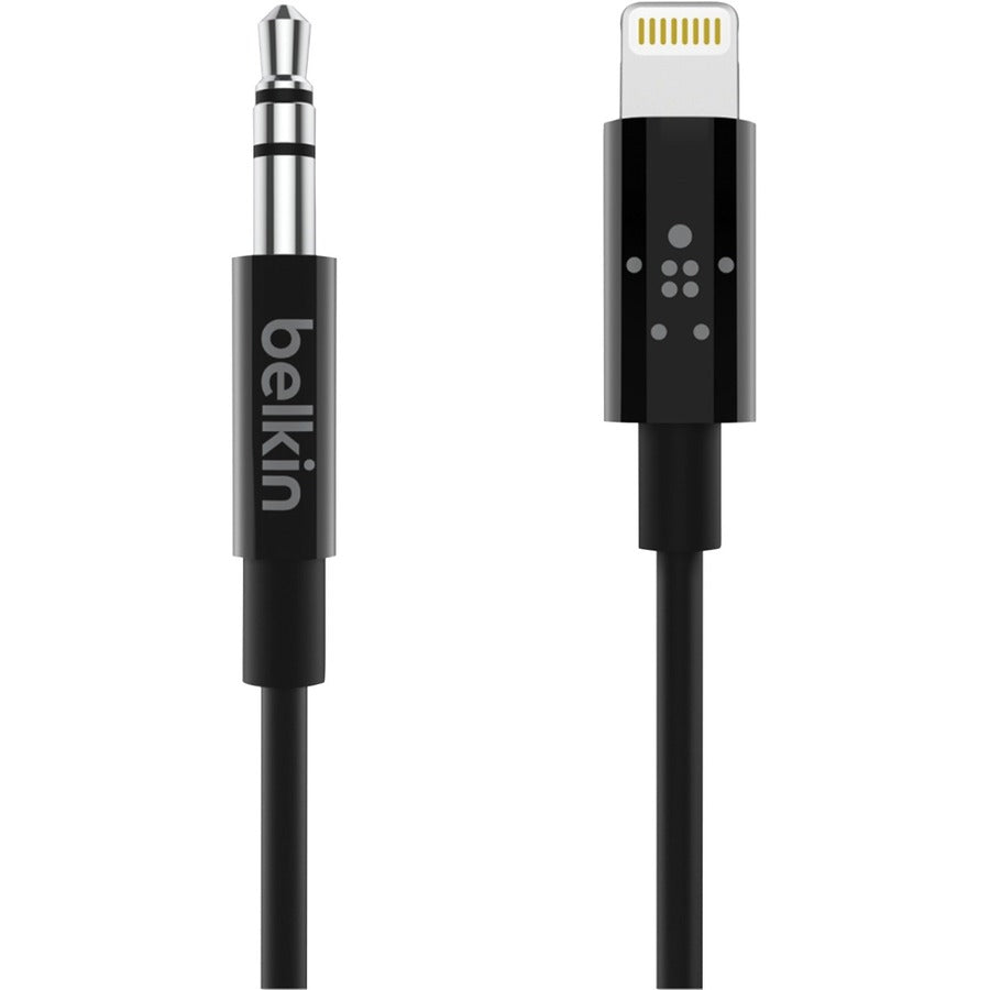 Belkin AV10172BT03-BLK 3.5 mm Audio Cable with Lightning Connector for iPhone and iPad