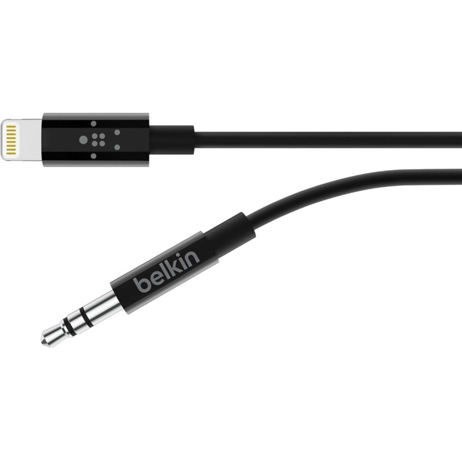 Belkin AV10172BT03-BLK 3.5 mm Audio Cable with Lightning Connector for iPhone and iPad