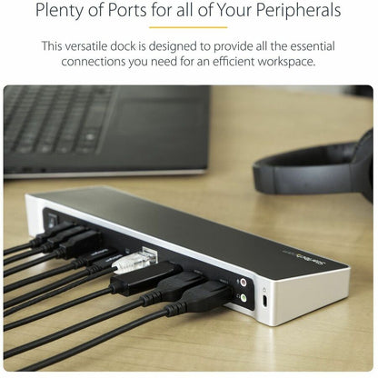 StarTech.com 4K USB-C Docking Station with Triple Monitor Support and 100W Power Delivery