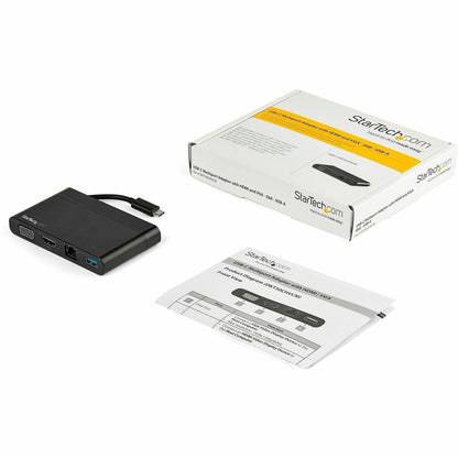 StarTech.com USB C Multiport Adapter with HDMI, VGA, Gb Ethernet & USB - Compact Travel Dock with 4K HDMI Support