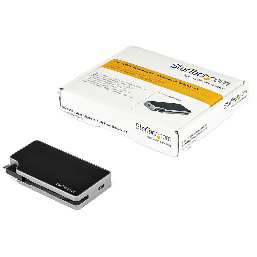 StarTech.com USB-C Multiport Video Adapter 4-in-1 with 95W Power Delivery and 4K Support