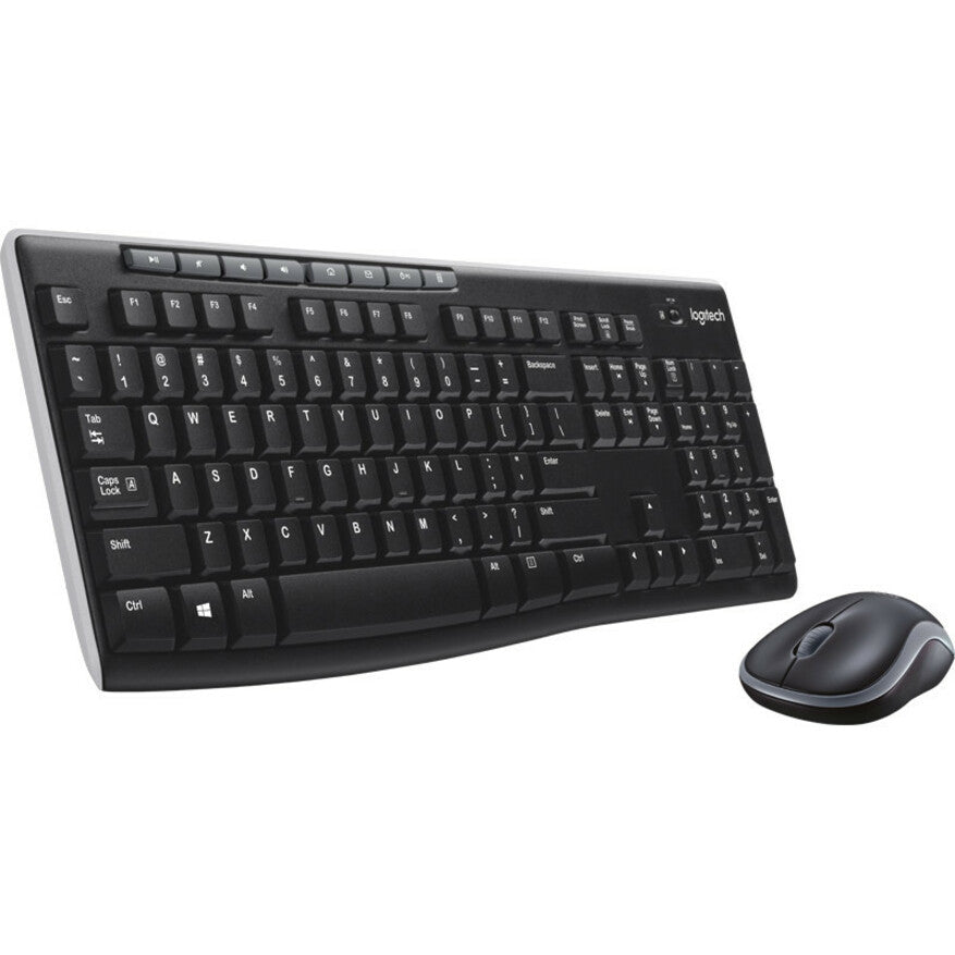 Logitech MK270 Wireless Keyboard and Mouse Combo – Full-Size, Ambidextrous, Spill-Resistant