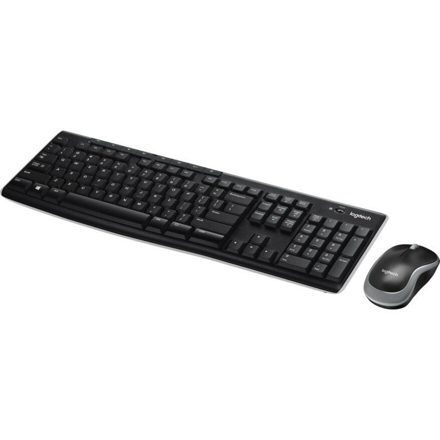 Logitech MK270 Wireless Keyboard and Mouse Combo – Full-Size, Ambidextrous, Spill-Resistant