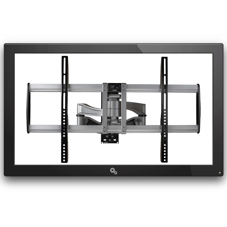 StarTech.com Full Motion TV Wall Mount for 32-75 Inch Screens - Adjustable Heavy Duty Articulating Bracket in Silver