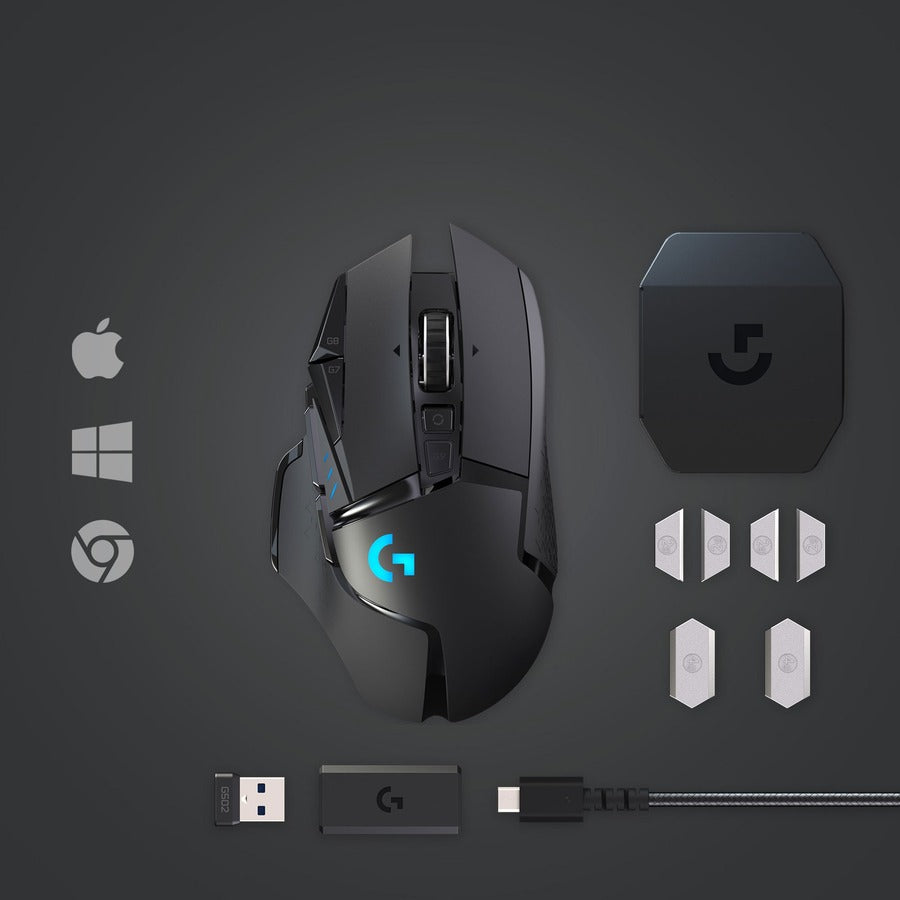 Logitech G502 LIGHTSPEED Wireless Gaming Mouse with HERO 16K Sensor and RGB Lighting