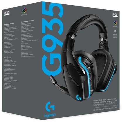Logitech G G935 Wireless 7.1 Surround Lightsync Gaming Headset with Pro-G 50mm Drivers and DTS:X 2.0