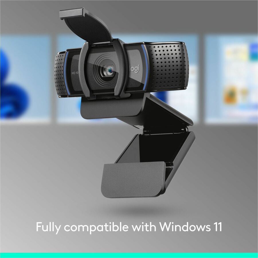 Logitech C920S Full HD Pro Webcam with Privacy Shutter and Stereo Microphone