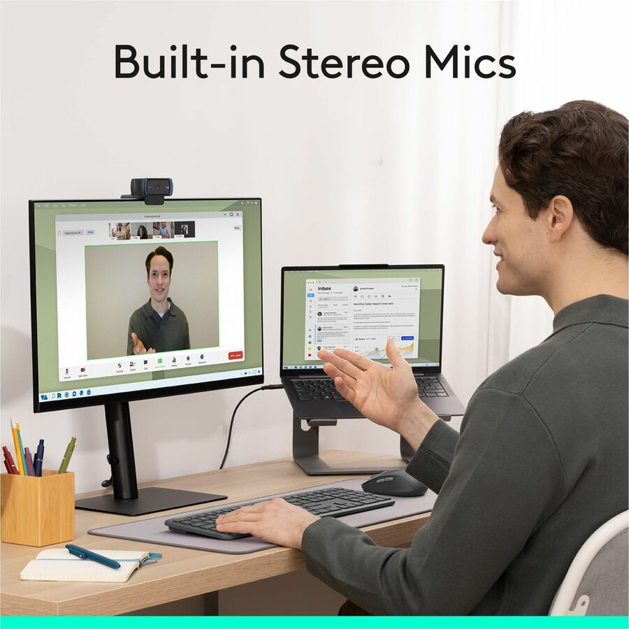Logitech C920S Full HD Pro Webcam with Privacy Shutter and Stereo Microphone