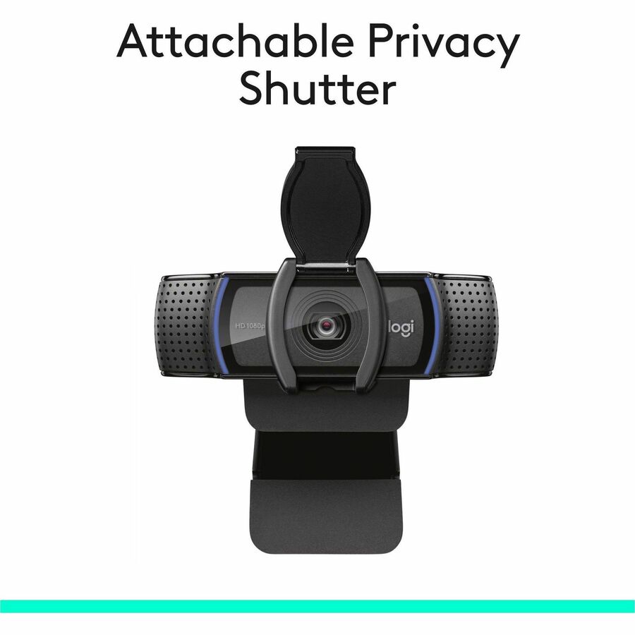 Logitech C920S Full HD Pro Webcam with Privacy Shutter and Stereo Microphone