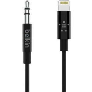 Belkin 3.5 mm Audio Cable with Lightning Connector – Compatible with iPhone and iPad, 6 ft