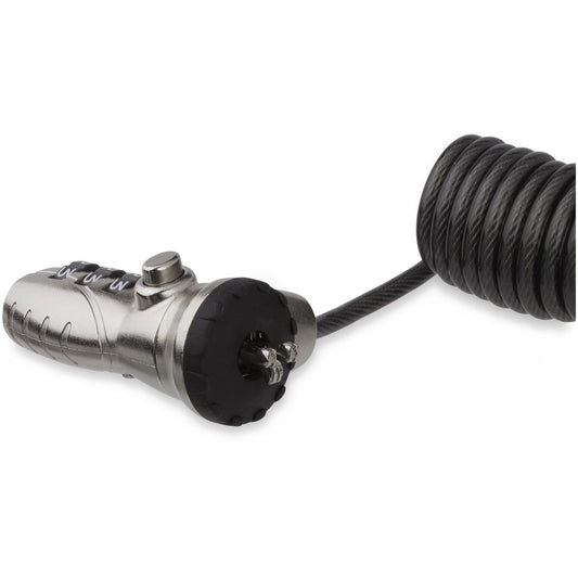 StarTech.com 6ft Laptop Cable Lock with Self-Coiling Vinyl-Coated Steel Cable and 3-Digit Combination