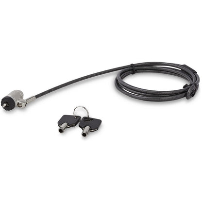 StarTech.com 6ft (2m) Keyed Cable Lock for Laptops and Devices – Push-to-Lock Security with K-Slot Compatibility