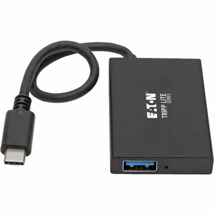 Eaton Tripp Lite Series U460-004-4A-AL USB-C Hub with 4 USB 3.1 Ports, Aluminum Housing, Black
