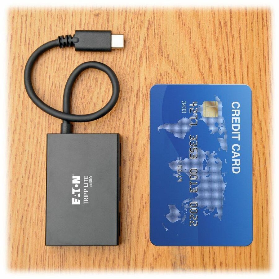 Eaton Tripp Lite Series U460-004-4A-AL USB-C Hub with 4 USB 3.1 Ports, Aluminum Housing, Black
