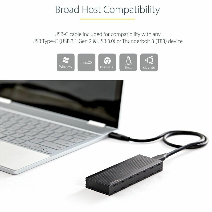 StarTech.com USB-C M.2 NVMe SSD Enclosure for PCIe SSDs - Portable External Drive Case with USB 3.1 Gen 2 Support