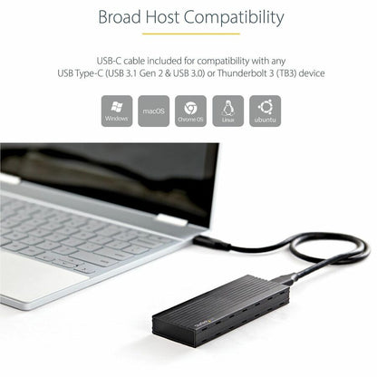 StarTech.com USB-C M.2 NVMe SSD Enclosure for PCIe SSDs - Portable External Drive Case with USB 3.1 Gen 2 Support