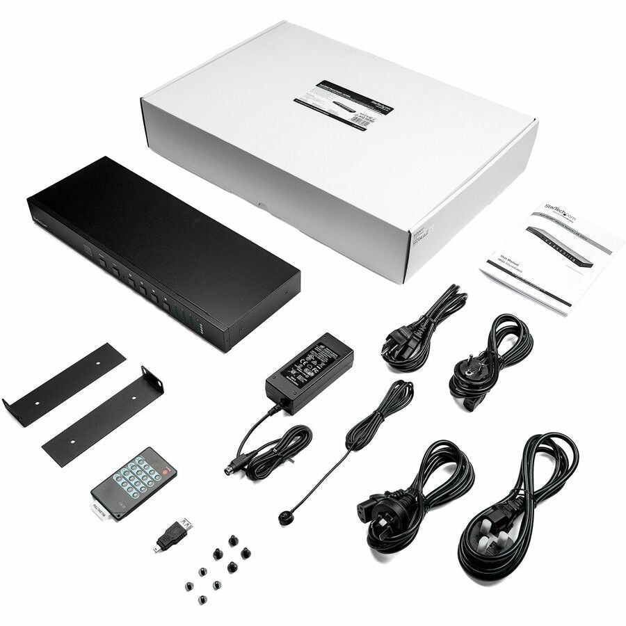 StarTech.com 4x4 HDMI Matrix Switch with 4K 60Hz Support and Rack Mountability