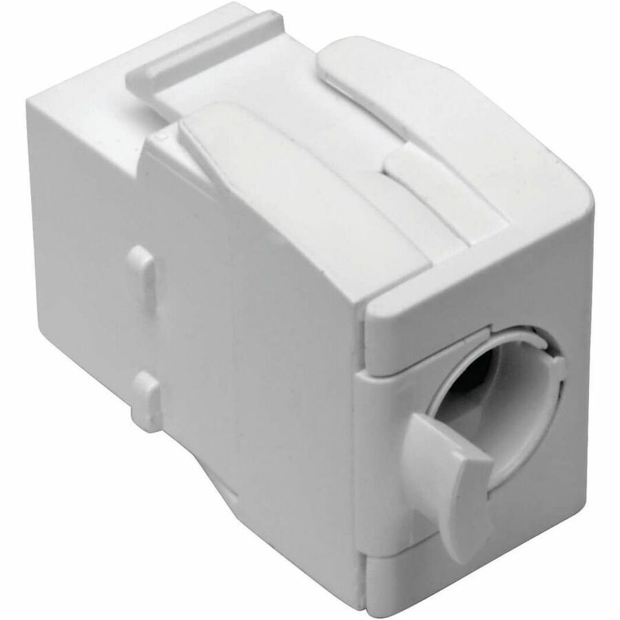 Eaton Tripp Lite Series N238-001-GY-TF Keystone Jack for Cat6, Cat5e, and Cat6a Networks, White