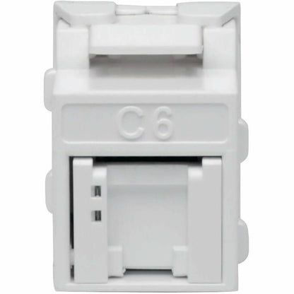 Eaton Tripp Lite Series N238-001-GY-TF Keystone Jack for Cat6, Cat5e, and Cat6a Networks, White