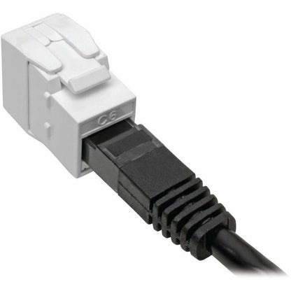 Eaton Tripp Lite Series N238-001-GY-TF Keystone Jack for Cat6, Cat5e, and Cat6a Networks, White