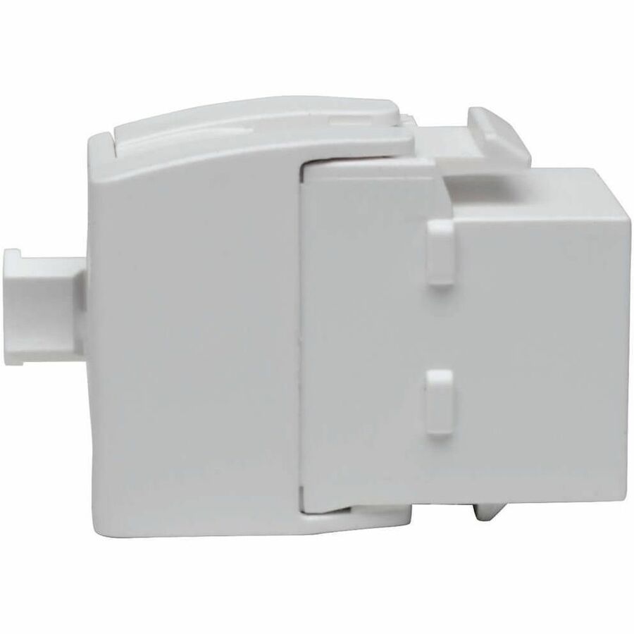 Eaton Tripp Lite Series N238-001-GY-TF Keystone Jack for Cat6, Cat5e, and Cat6a Networks, White
