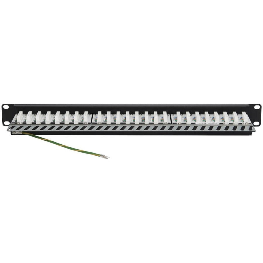 Eaton Tripp Lite Series 24-Port Shielded Cat6 Patch Panel with Krone IDC - 1U Rack Mountable Ethernet Organizer