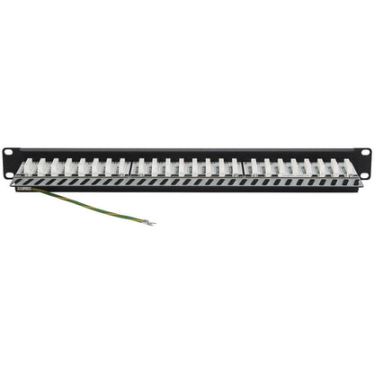 Eaton Tripp Lite Series 24-Port Shielded Cat6 Patch Panel with Krone IDC - 1U Rack Mountable Ethernet Organizer